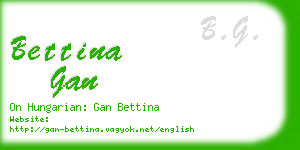 bettina gan business card